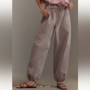 Anthropologie Taupe Wide Leg Pants